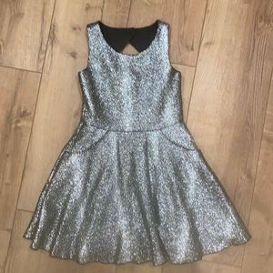 Zoe ltd silver girls party dress size 10